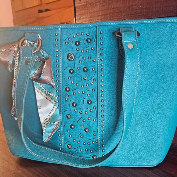 American Bling turquoise with matching wallet/crossbody - Picture 2 of 10